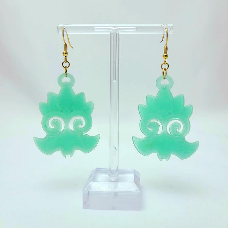 Lotus Bat Earrings