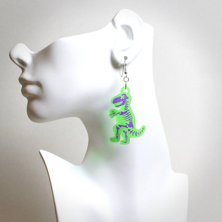 This Ex-stinks (T-rex) Earrings