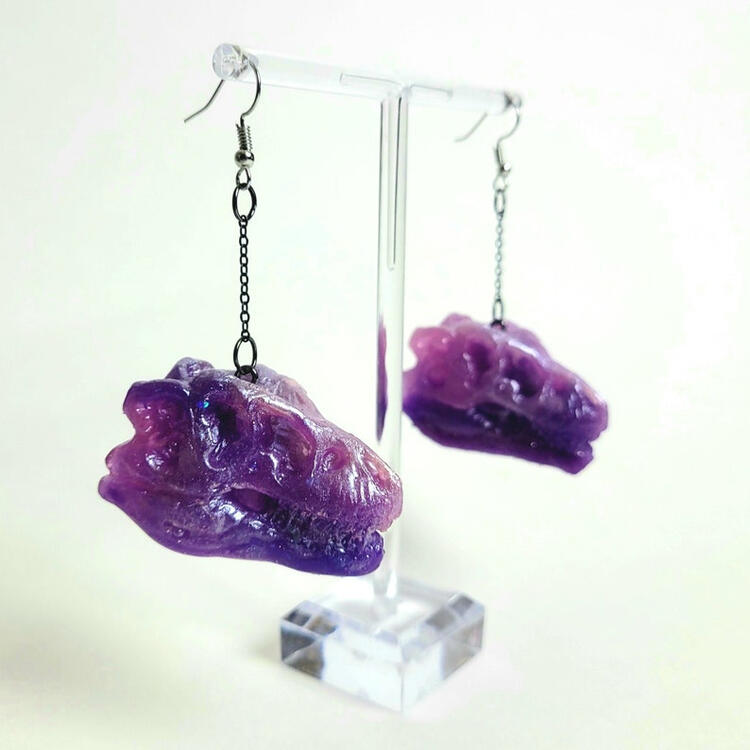 T-rex Skull Earrings